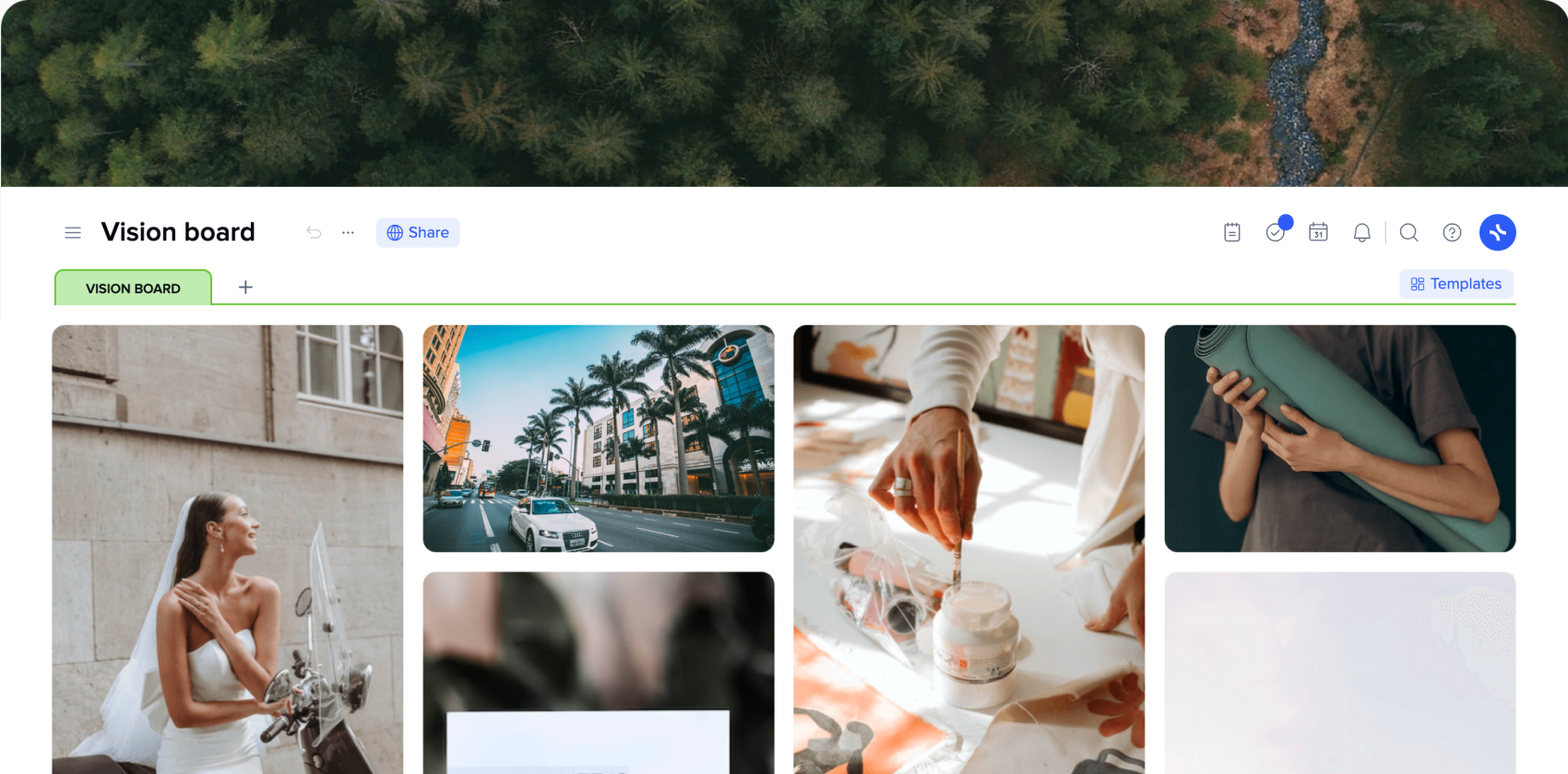 Create Vision Board Ideas Template for Free with online tool