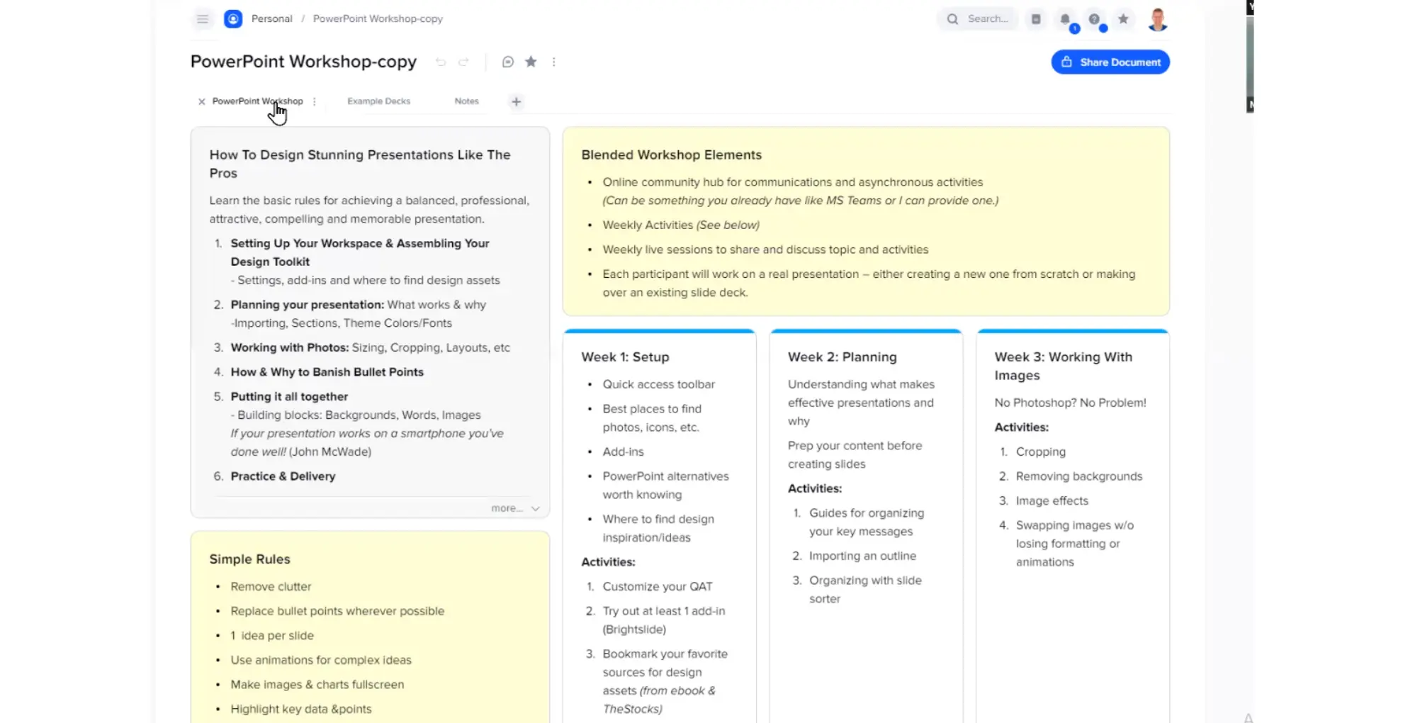 Streamlining Instructional Design