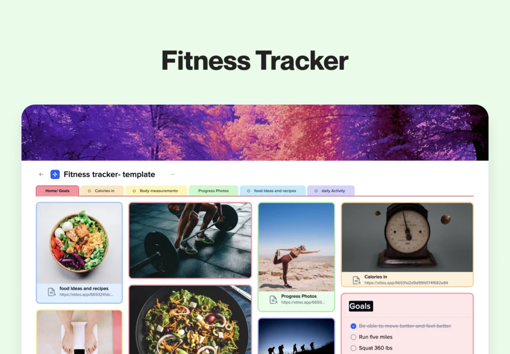 Fitness tracker- template by Karlee